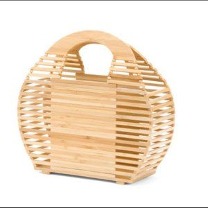 NEW NATURAL BAMBOO ROUND BAG